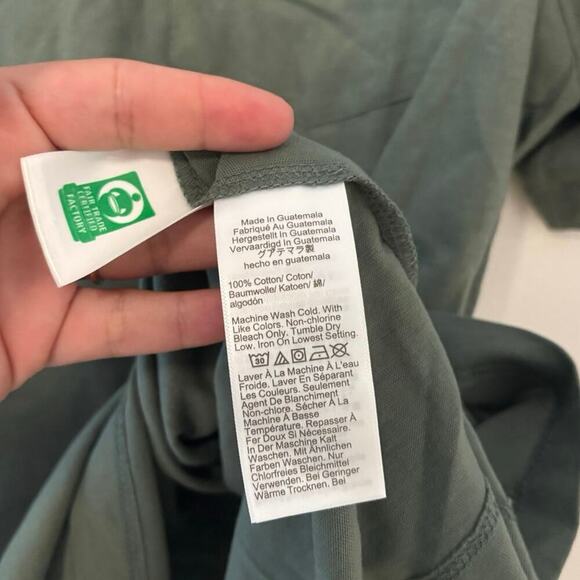 NWT J.Crew Washed Pocket Jersey Tee In Green Size XL - Picture 3 of 5